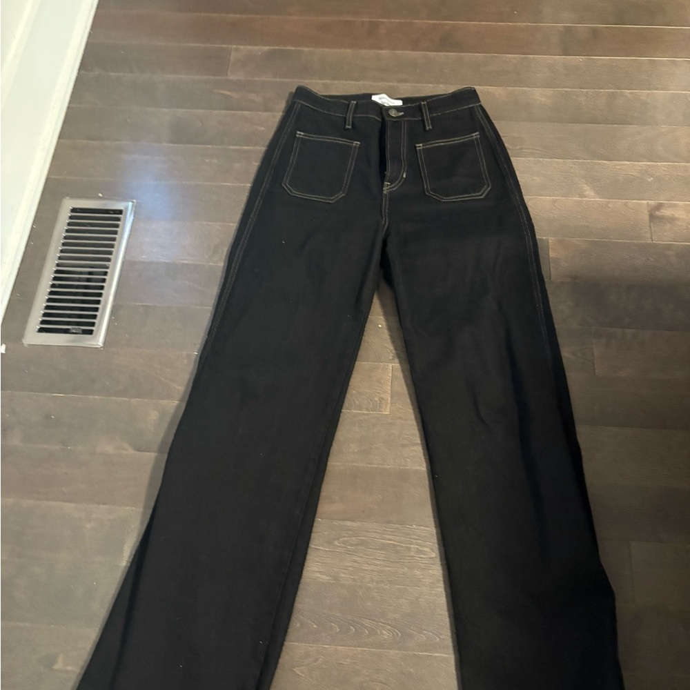 Reformation Black Flare & Wide Leg Jeans
